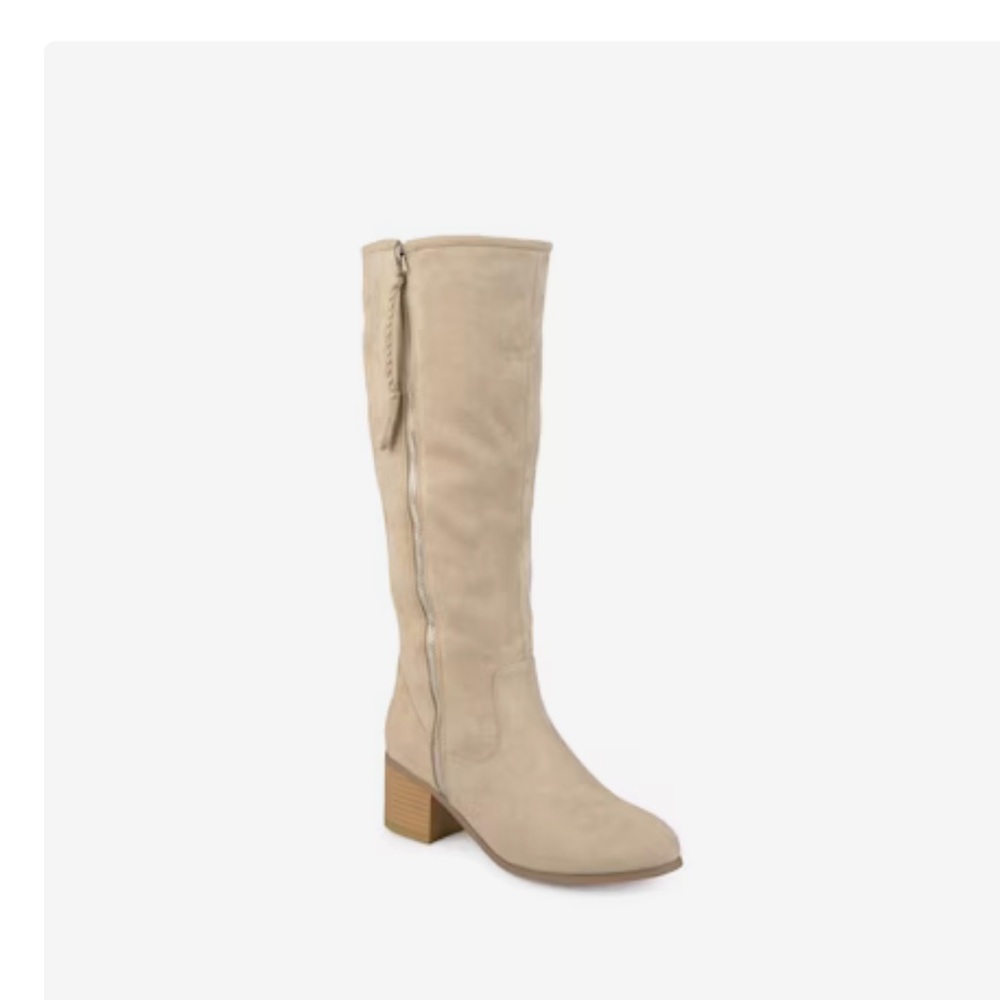 Journee Collection Sanora Wide Calf Boot-Stone